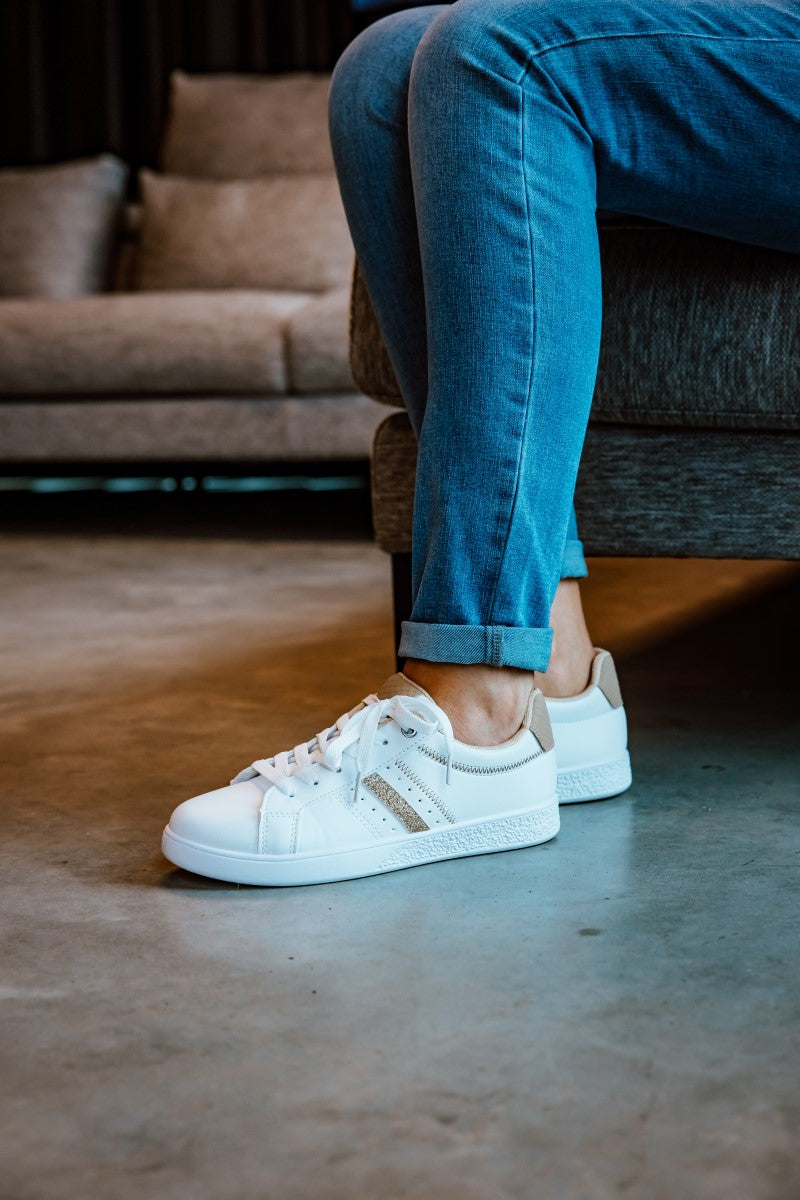 Sneakers Wit & Goud