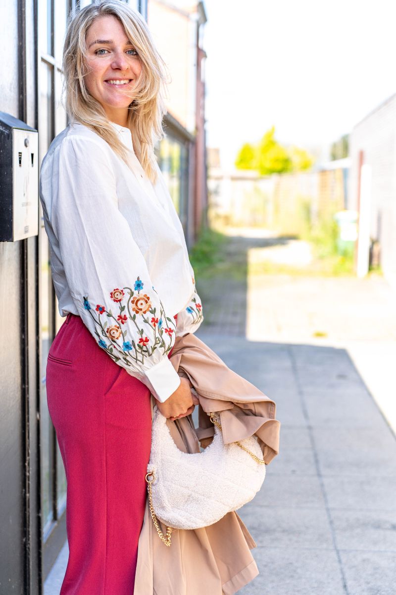 Blouse Blossom White/red/blue - Merk Ydence