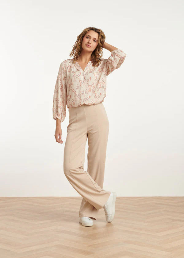 ZACHTE COBALT BLAUWE STRETCH BROEK - Trendi