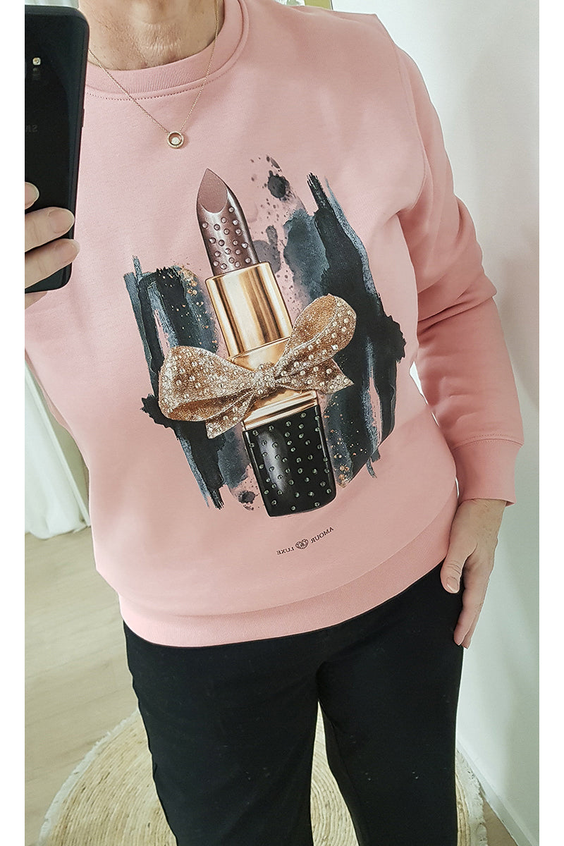 Sweater Amour&Luxe roze